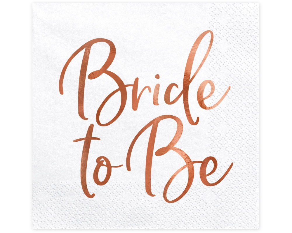 PARTYDECO Servietten 33x33cm SP33-76-019R Bride to be 20 Stück