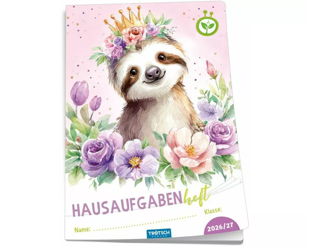 TRÖTSCH - Jahresbezogenes Hausaufgabenheft Grundschule Faultier 26/27