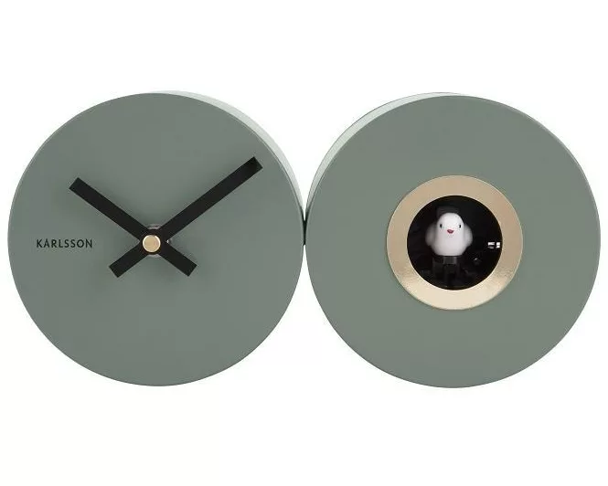 KARLSSON Wanduhr Kuckuck Grün Matt