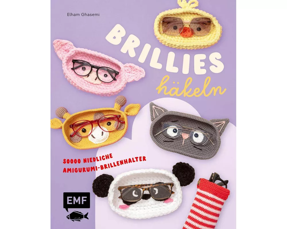 Brillies häkeln: Niedliche Amigurumi-Brillenhalter | Für Lese- und Sonnenbrillen