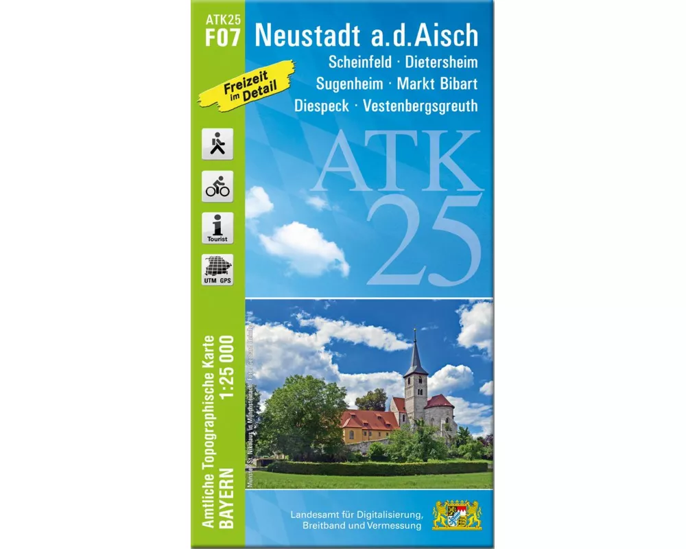ATK25-F07 Neustadt a.d.Aisch (Amtliche Topographische Karte 1:25000)