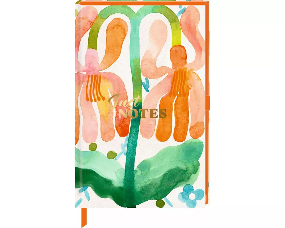 Notizbuch DIN A6 – Just Notes (Orange Flower)