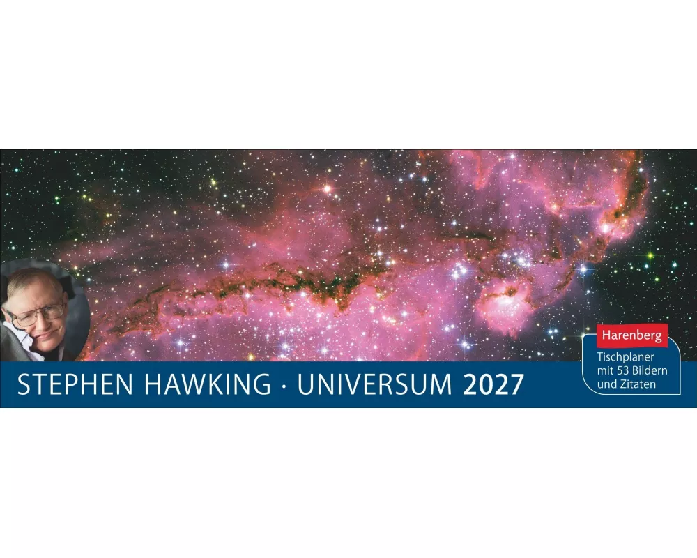 Stephen Hawking Universum Premium-Tischplaner 2027 - Wochenkalender mit 53 Bildern und Zitaten