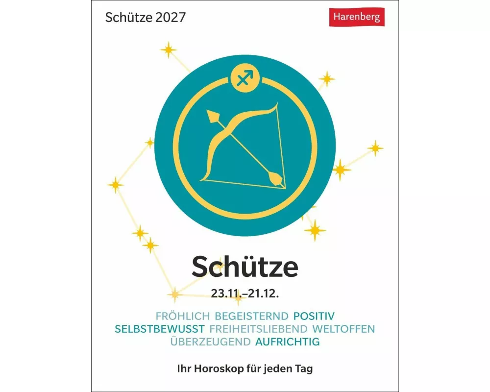 Schütze Sternzeichenkalender 2027 - Tagesabreißkalender - Ihr Horoskop für jeden Tag