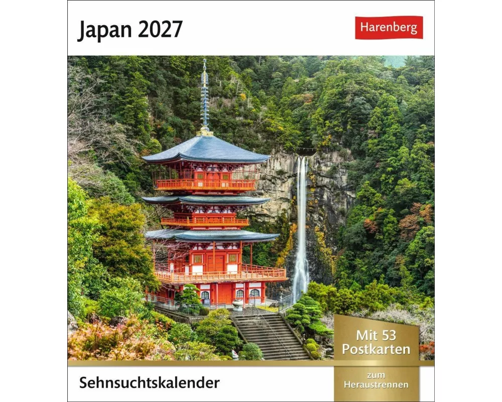 Japan Sehnsuchtskalender 2027 - Wochenkalender mit 53 Postkarten