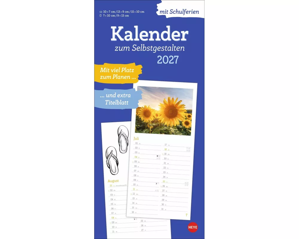 Kalender zum Selbstgestalten 2027