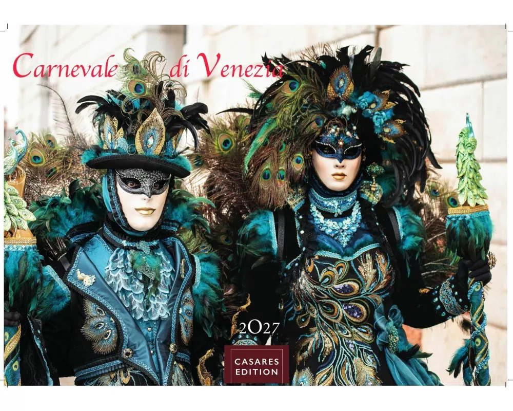 Venedig Karneval Kalender 2027 - Wandkalender | Fotokalender Italien 24x35 cm -. mit Karneval-Fotos, fantasievollen Masken und Kostümen