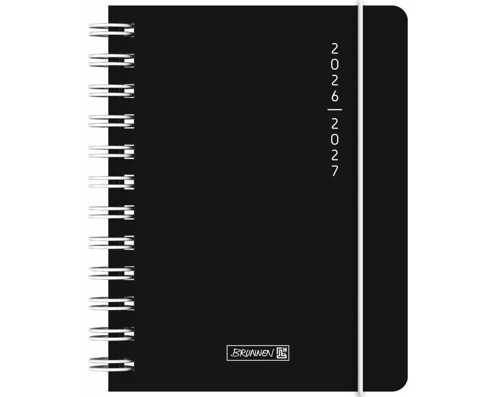 Schülerkalender 2026/2027 "Plain Black" | A6, Kunststoff