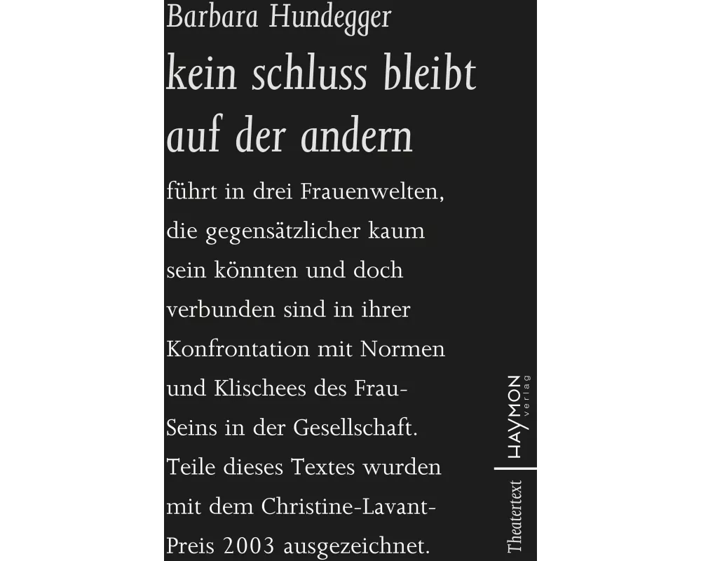 kein schluss bleibt auf der andern