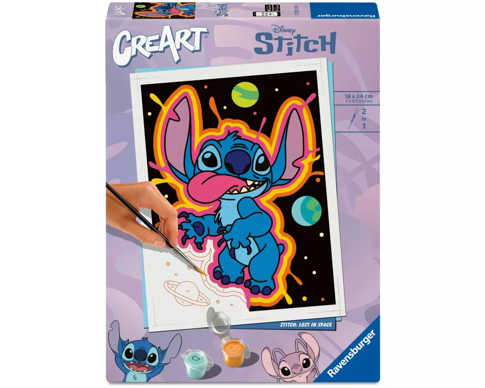 CreArt, Malen nach Zahlen Adults Trend - Disney Stitch: Verloren im All