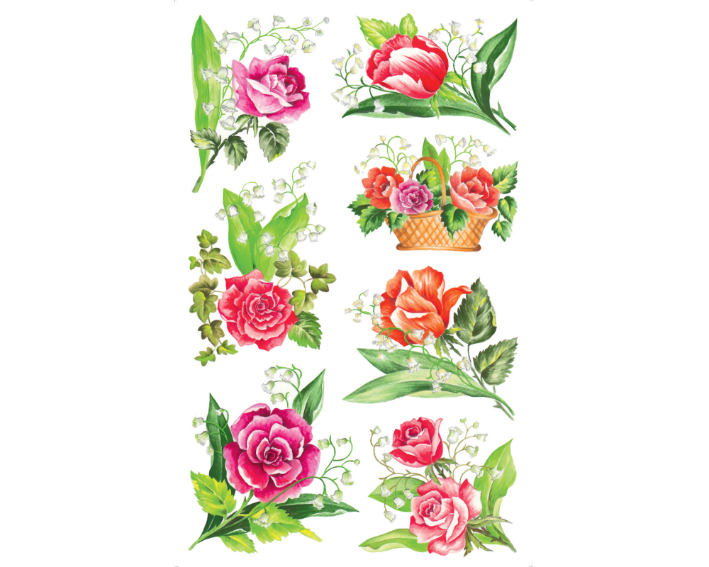 Z-DESIGN Sticker Creative 54115 Rosen 3 Stück