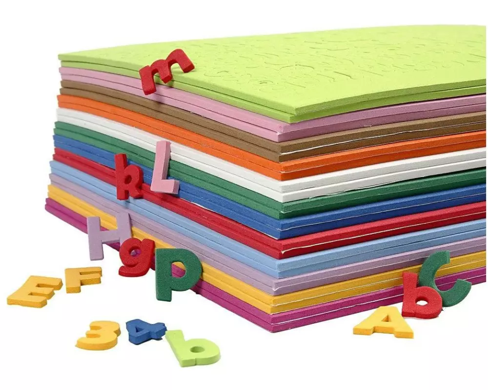 Creativ Company Moosgummi-Set 20 mm 24 Stück, Mehrfarbig