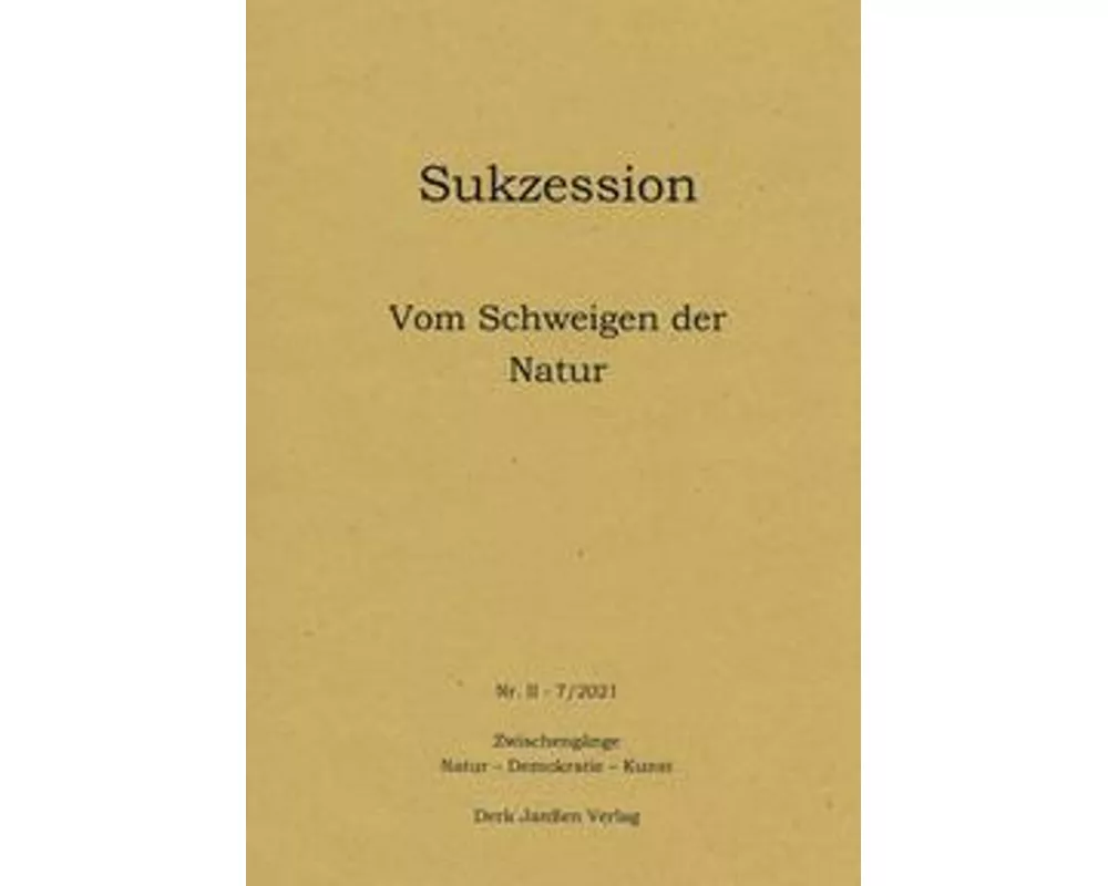 Vom Schweigen der Natur