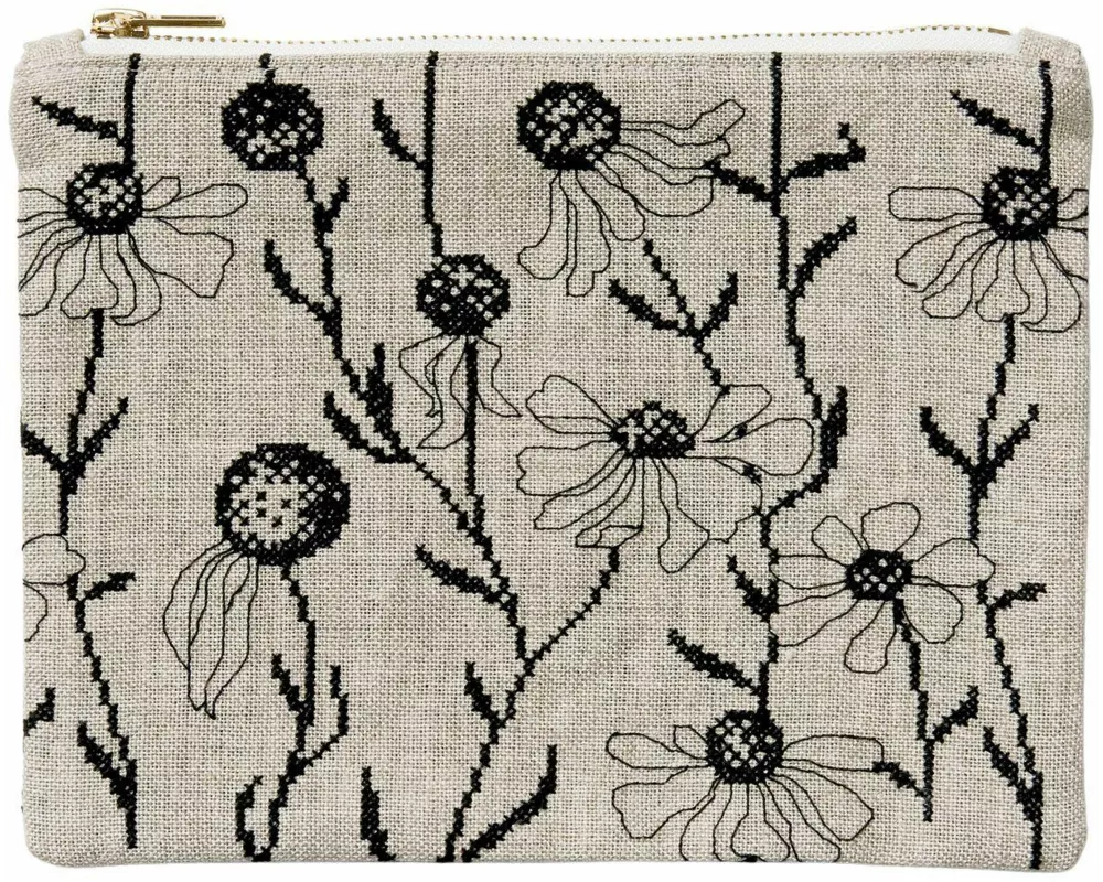 Stickpackung Gezählter Kreuzstich, Pouch Echinacea