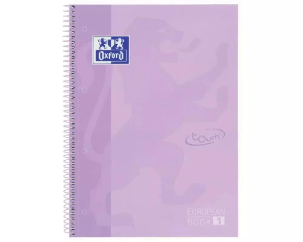 Oxford Schreibblock School Touch A4+, kariert, Pastelllila