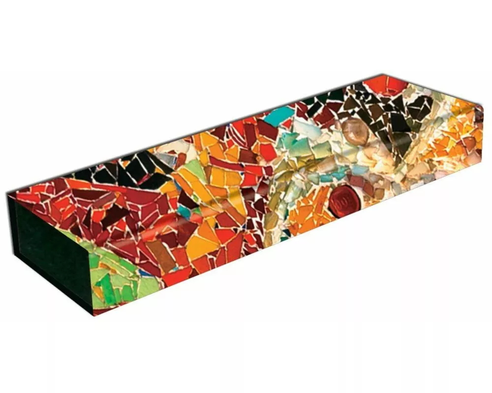 Gaudi's Sun (Gaudi's Mosaics) Pencil Case (Wrap Closure)