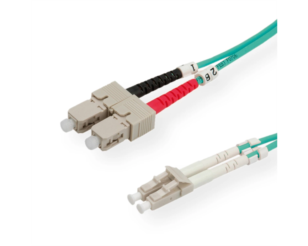Quality LWL-Kabel duplex 50/125µm OM3, SC/LC, 2m