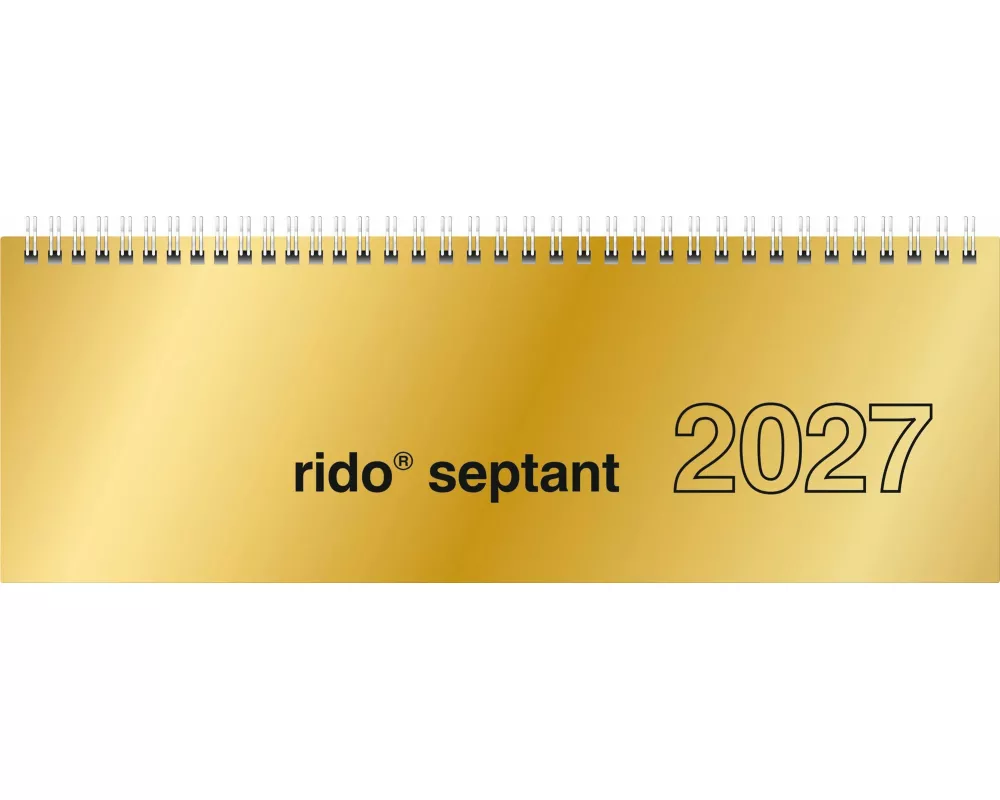 rido/idé 7036121917 Querterminbuch Mod. septant 2027 305×105 mm, Karton, gold