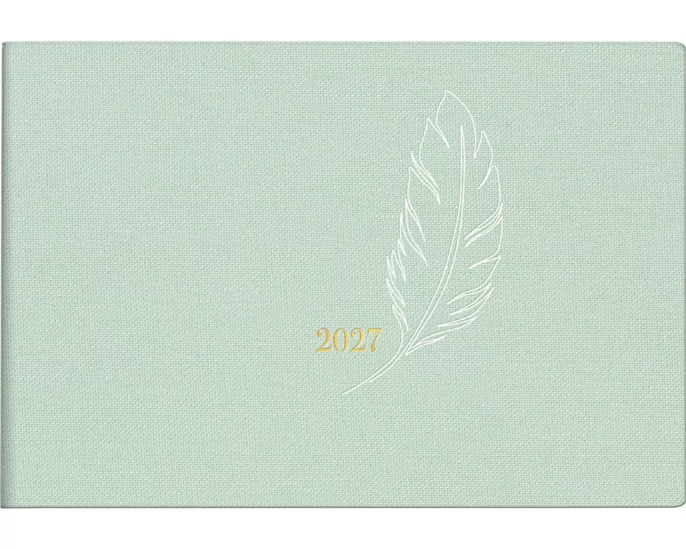 rido/idé 7017515027 Taschenkalender Mod. Septimus 2027 "Feather" A6 quer, Textil