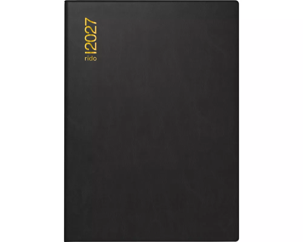 rido/idé 7013002907 Taschenkalender Mod. perfect/Technik I 2027 A6, Kunststoff, schwarz