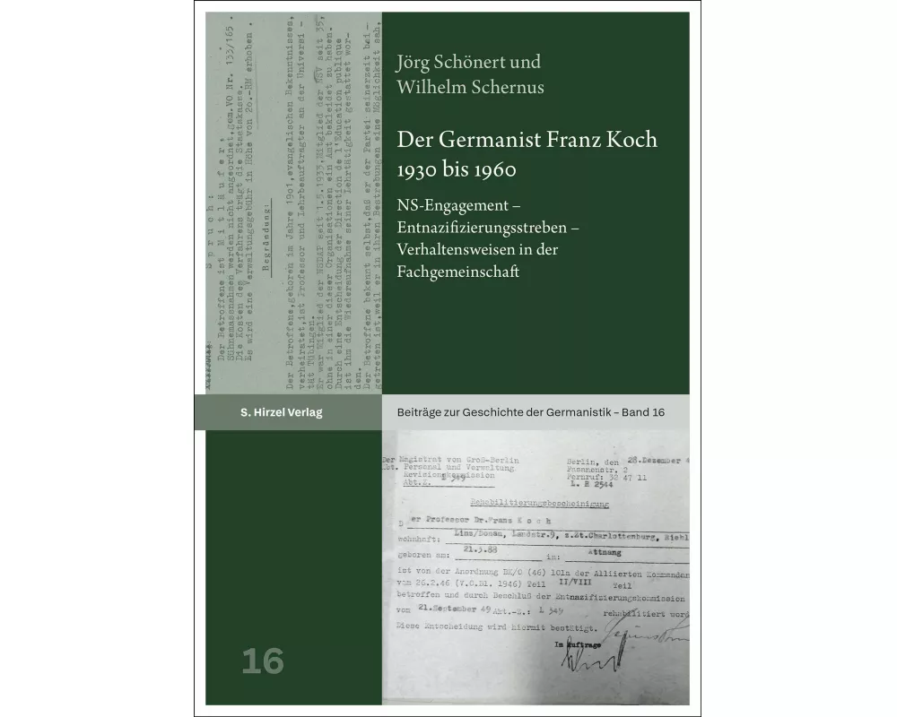 Der Germanist Franz Koch 1930 bis 1960