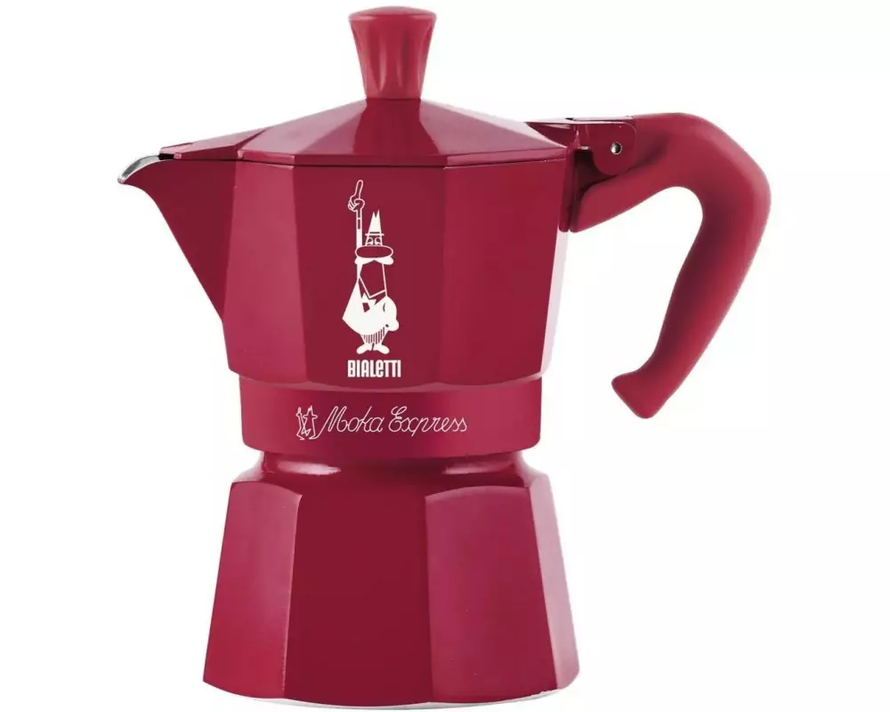 Bialetti Moka Express 3 T Candyland 3 Tassen, rot