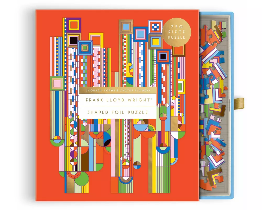 Frank Lloyd Wright Saguaro Cactus & Forms 750 Piece Shaped Foil Puzzle