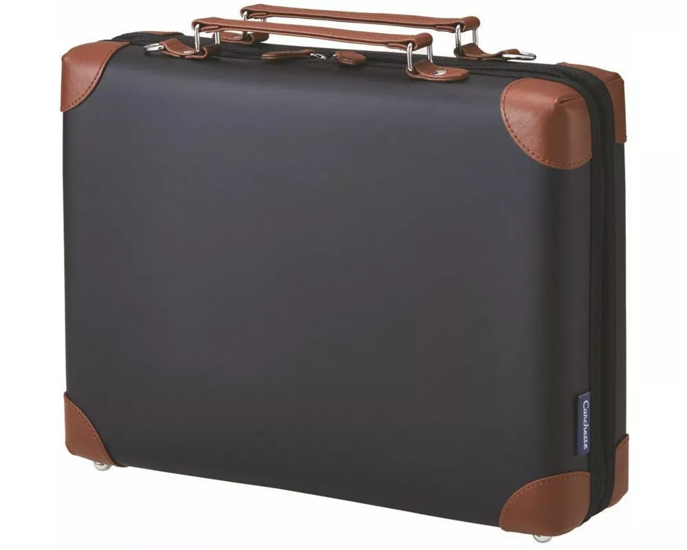 Carchette Carry Case Slim (Black) - Tragekoffer, Aktentasche, Schultasche, mit Schultergurt | by KING JIM