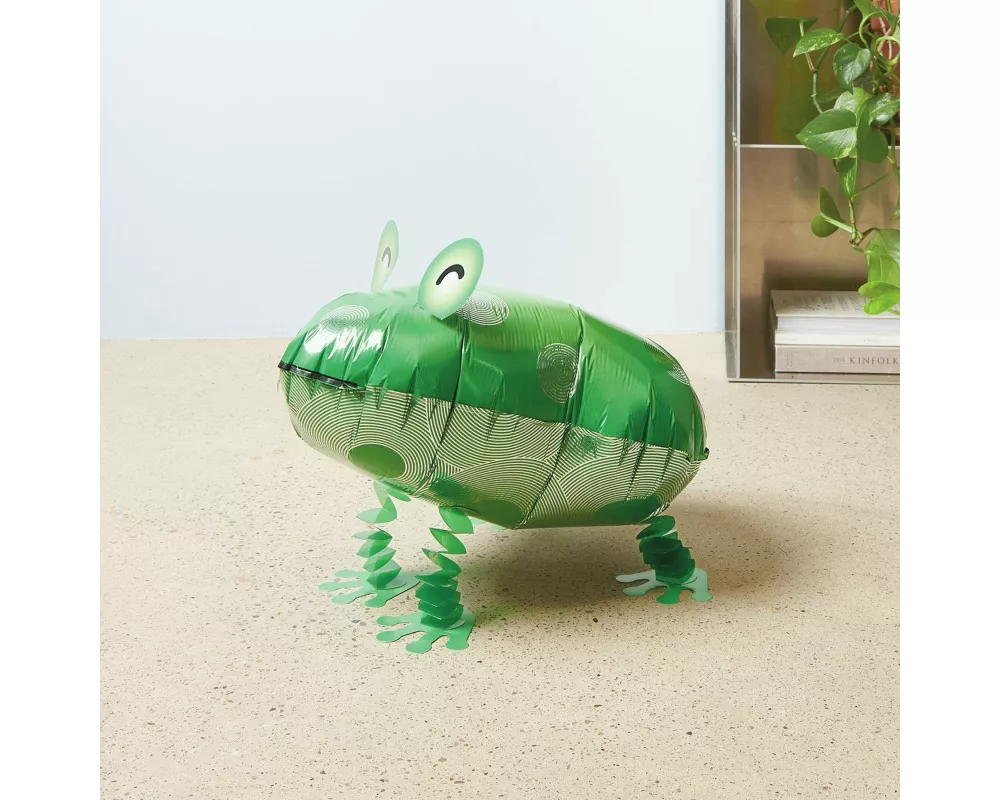 Folienballon Airwalker, Frosch, 1 Ballon + 10-DIY Teile, 41 x 20 x 31 cm