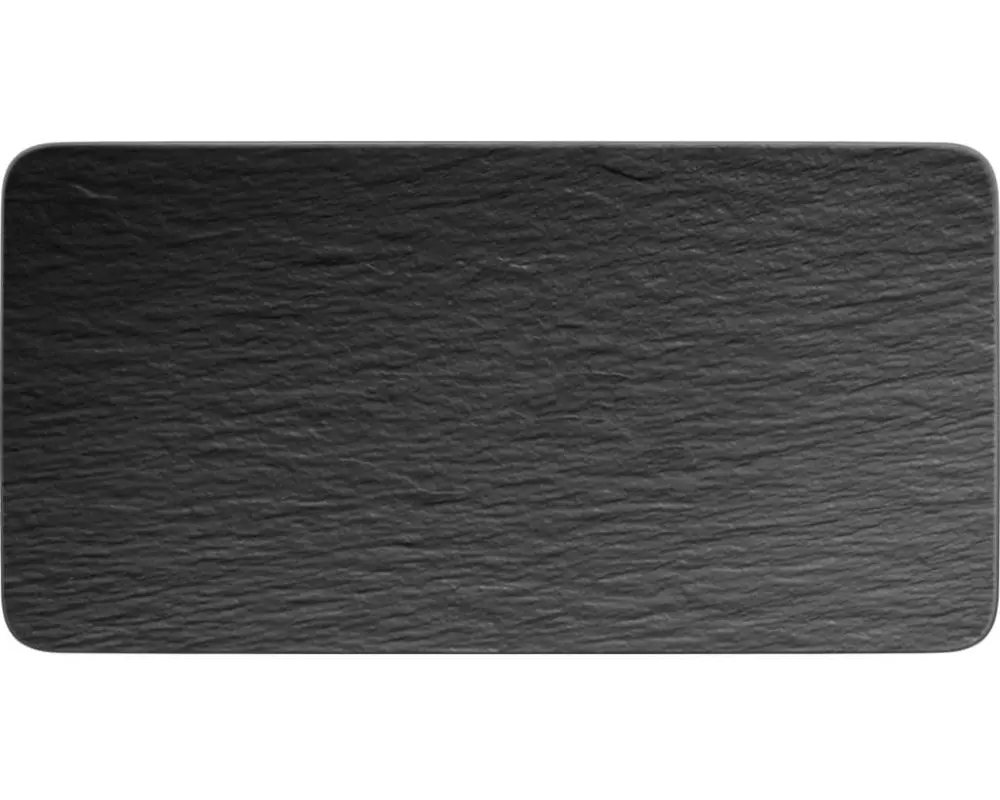 Villeroy & Boch Servierplatte Manufacture Rock Rechteckig, Schwarz
