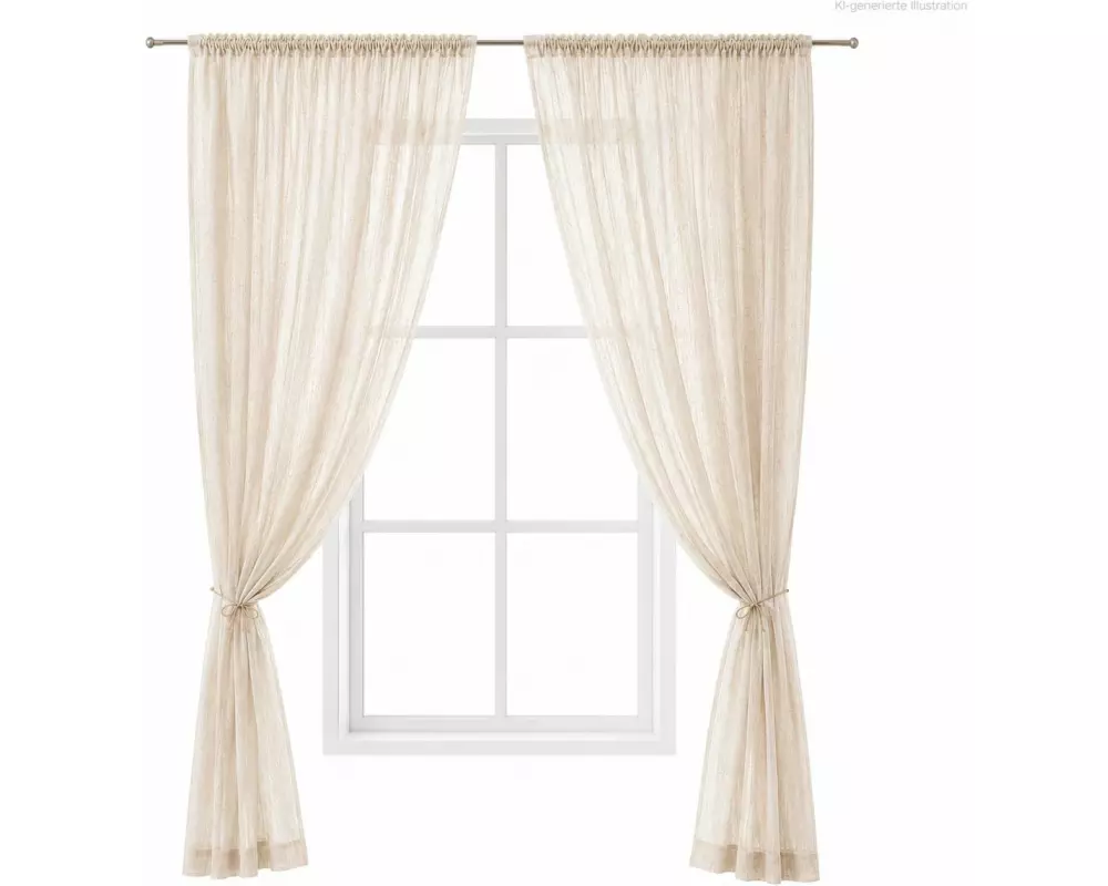Urbanara URBANARA Vorhang 2er-Set Mafalda Nova 140 cm x 320 cm