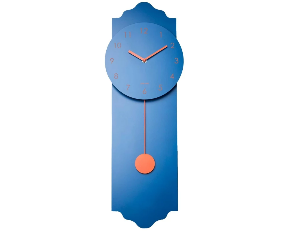 Chic Mic Wanduhr Pendelum Clock 24 x 70 cm, Blau