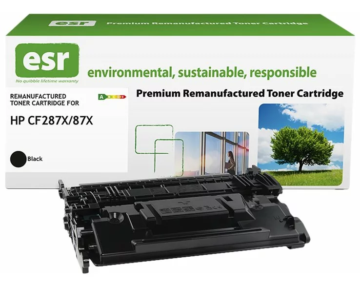 ESR Toner cartridge compatible with HP CF287X black High Capacity remanufactured 18.000 pages
