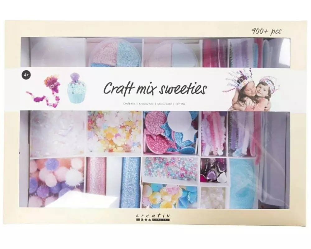 Creativ Company Bastelset Kreativ Mix Süssigkeiten Pastellfarben