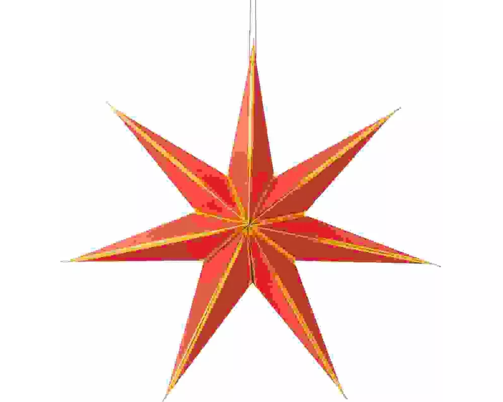 Papierstern, Rot/Gold, FSC MIX