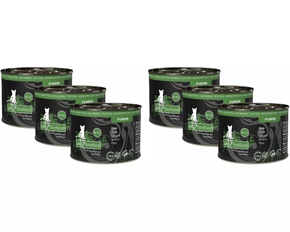 catz finefood Nassfutter Purrrr No.115 Ente, 6 x 200 g