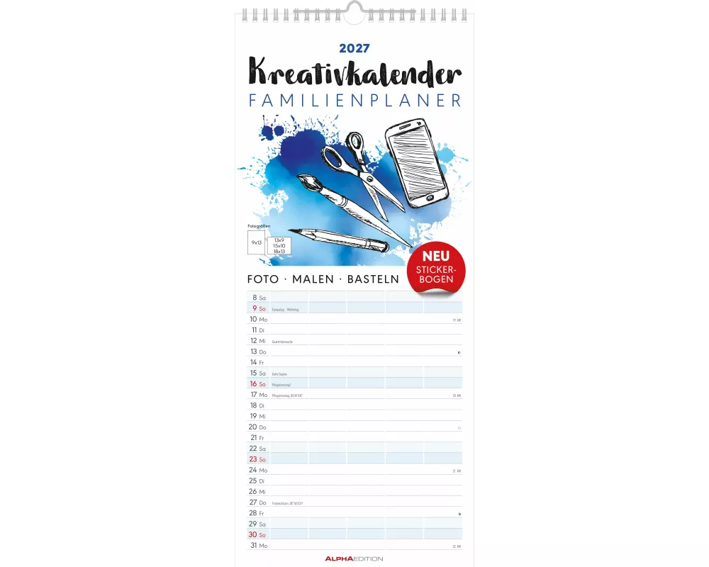 Kreativkalender Familienplaner 2027