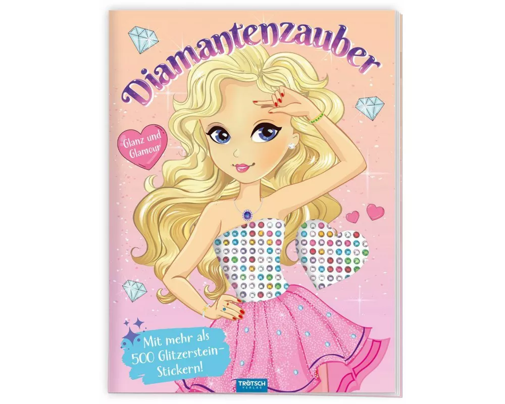 TRÖTSCH - Stickermalbuch Diamantenzauber Glanz und Glamour