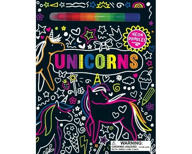 Neon Doodles Book - Unicorn