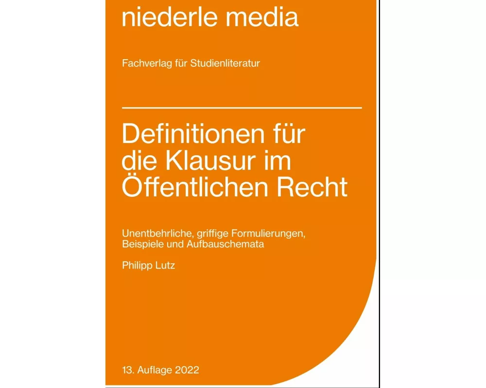 Definitionen für die Klausur im Öffentlichen Recht
