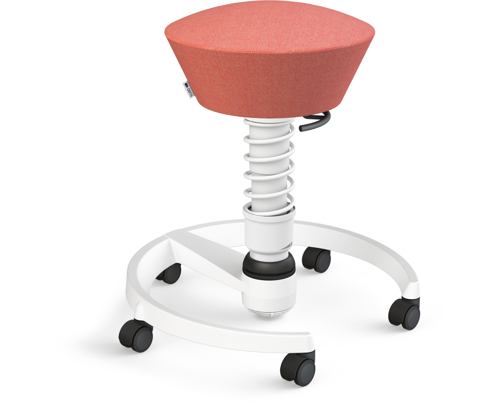 AERIS Sitzhocker Swopper 102HBSTWHWHC rosa/weiss, mit Rollen