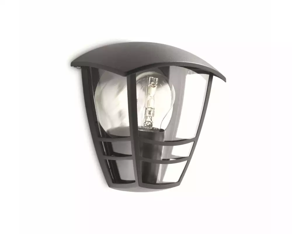 Philips myGarden Wandleuchte Creek, 60W, Schwarz, exkl. LM