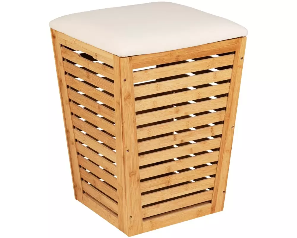 Wenko Wäschekorb Bambusa 55 l, Nature