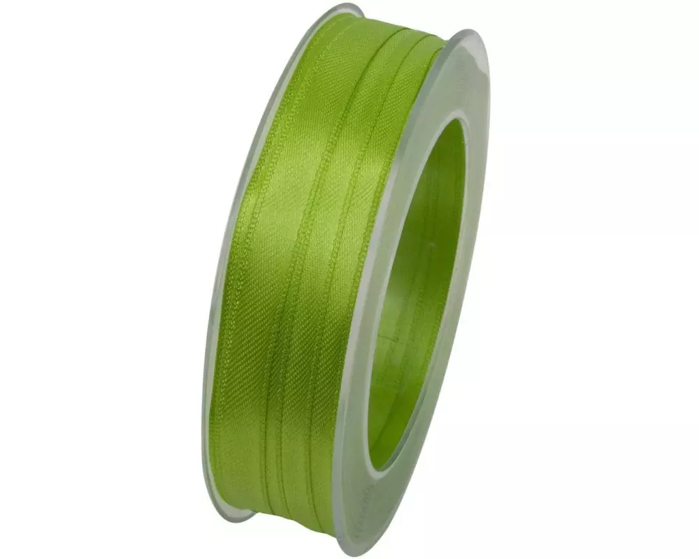 GOLDINA Satinband 10 mm x 25 m, Apfelgrün, 1 Stück