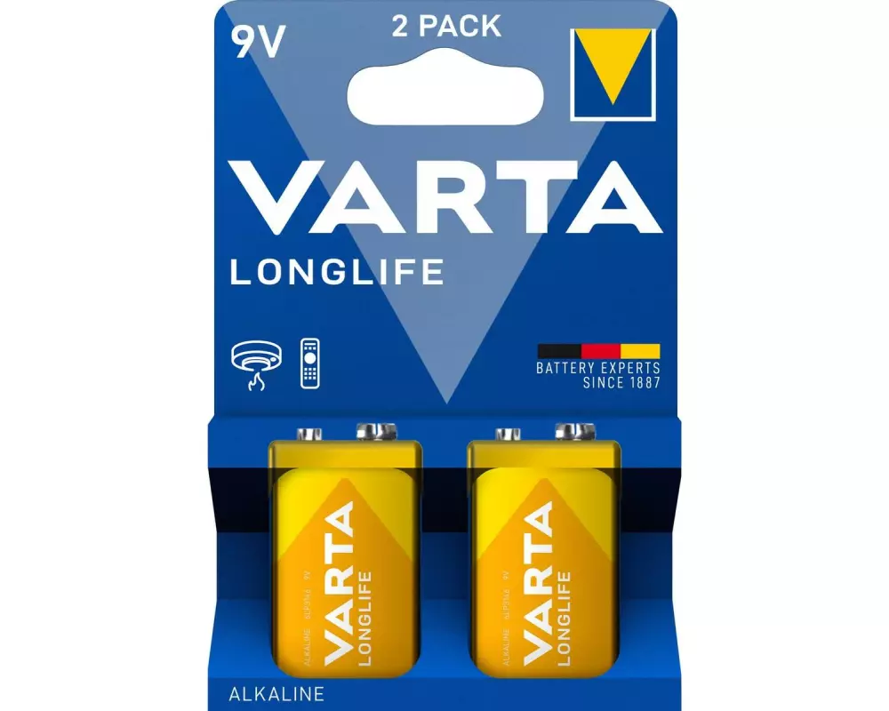 Varta Batterie Longlife 9V , 2 Stück
