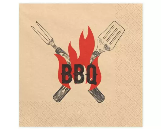 Partydeco Papierservietten Grill BBQ 33 cm x 33 cm