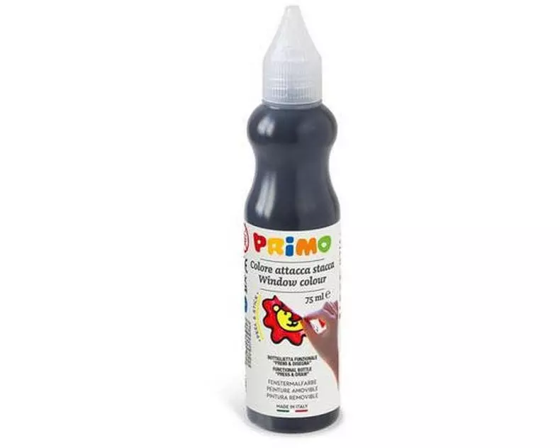 Primo Fenstermalfarbe 75 ml, Schwarz