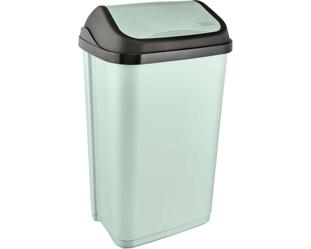 keeeper Abfalleimer Swantje 50 l, Schwingdeckel, soft green