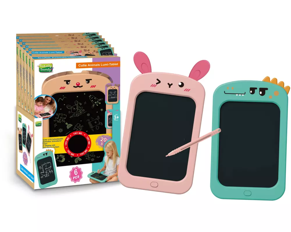 Totally Cutie Animals Lumi-Tablet ass. 20 cm mit Farbbildschirm