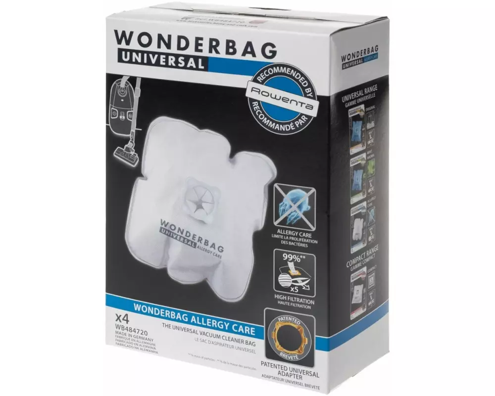 Rowenta Staubfilterbeutel WB4847 4 Stück